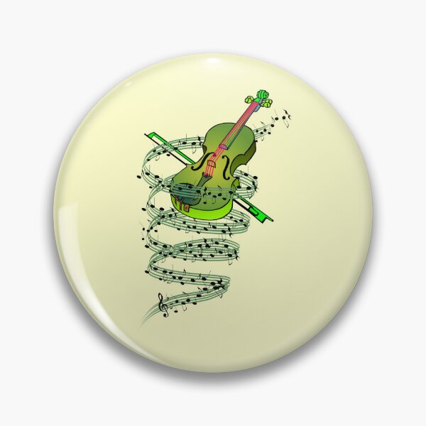 Item preview, Cartoon Violin in green serenade designed and sold by ClarkChris.