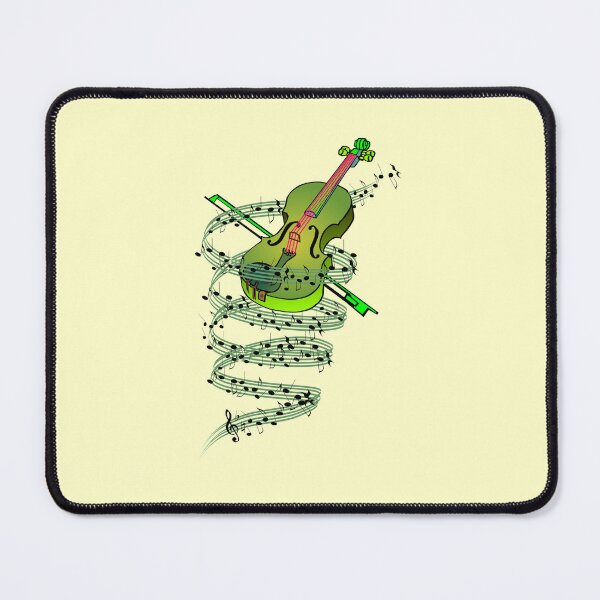 Item preview, Cartoon Violin in green serenade designed and sold by ClarkChris.