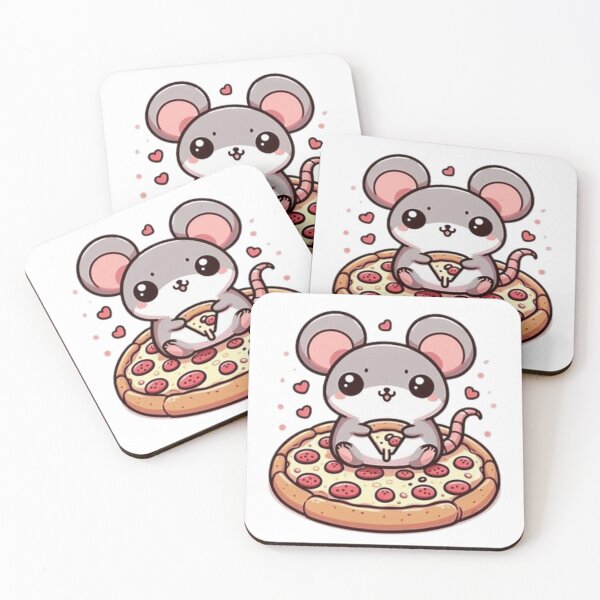 Item preview, Cute mouse on a pizza designed and sold by Culmika.