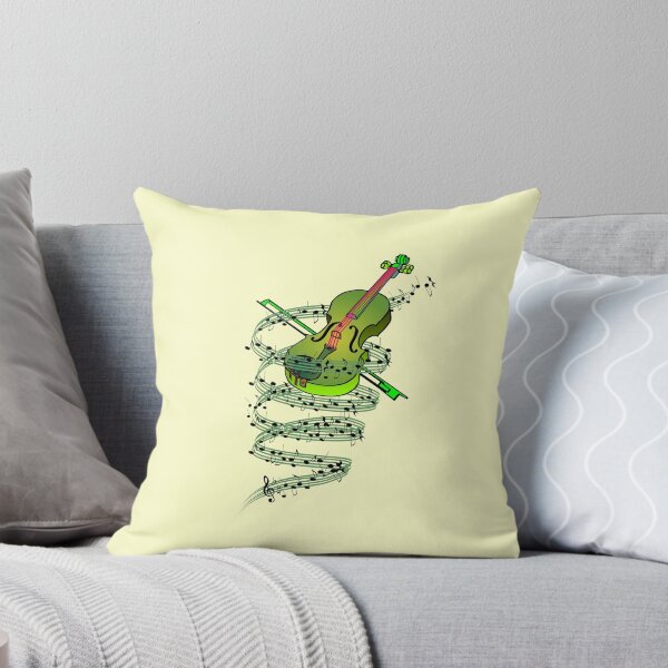 Item preview, Cartoon Violin in green serenade designed and sold by ClarkChris.