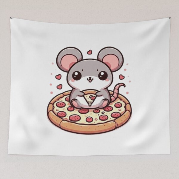 Item preview, Cute mouse on a pizza designed and sold by Culmika.