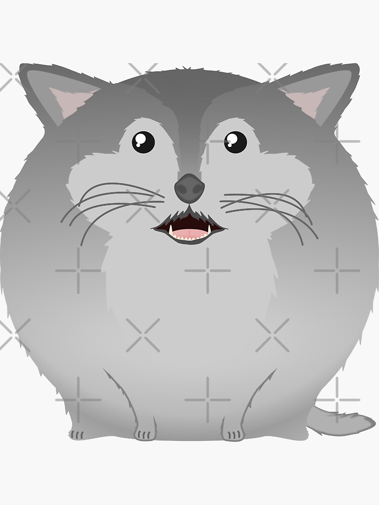 Thumbnail 3 of 3, Sticker, Sfurical round wolf awoo designed and sold by meldra.