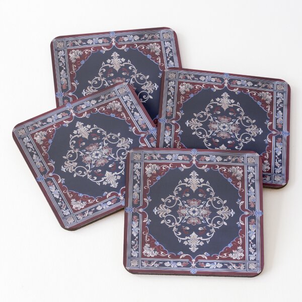 Item preview, Burgendy blue rug designed and sold by melridger.