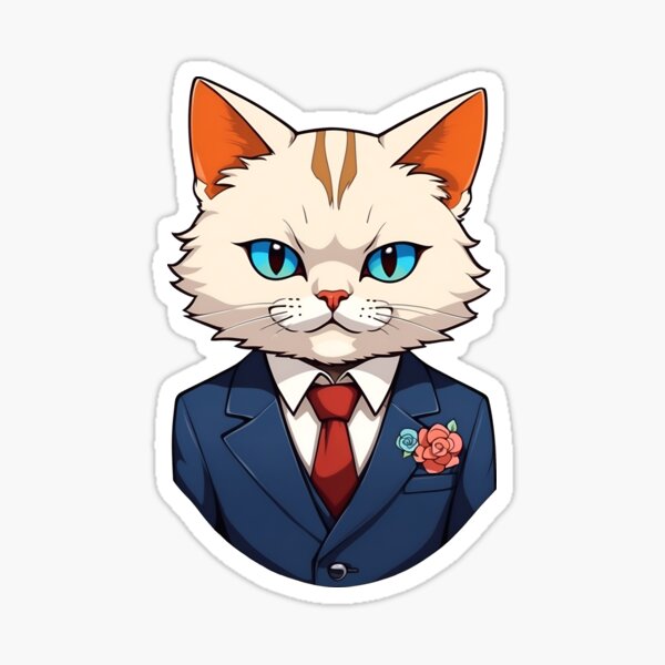 Item preview, Business Cat with Blue Eyes designed and sold by PeelPatch.