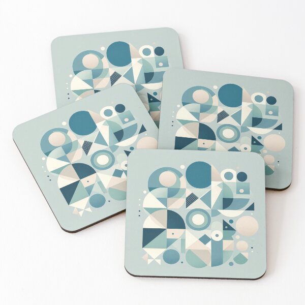 Item preview, Contemporary Blue Geometric Mosaic designed and sold by Art-Babble.