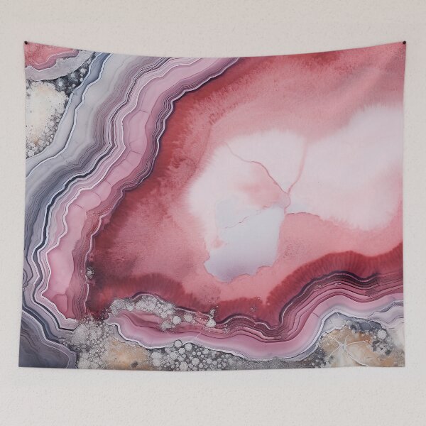 Item preview, Unique Pink Agate Abstract Art Design Nature Print designed and sold by fluffstuffgifts.