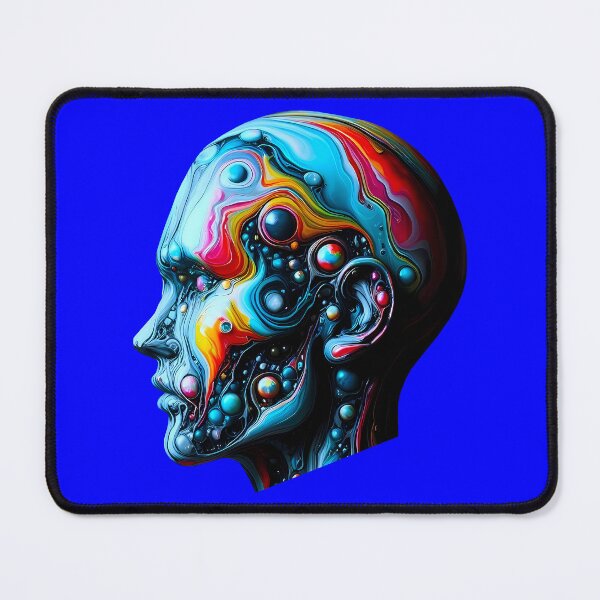 Item preview, Head in colored abstract fluid art designed and sold by AD-Digital-Art.