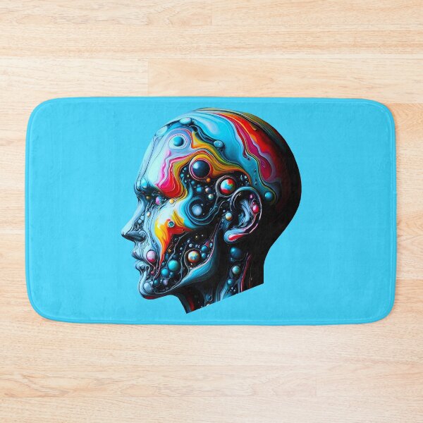 Item preview, Head in colored abstract fluid art designed and sold by AD-Digital-Art.