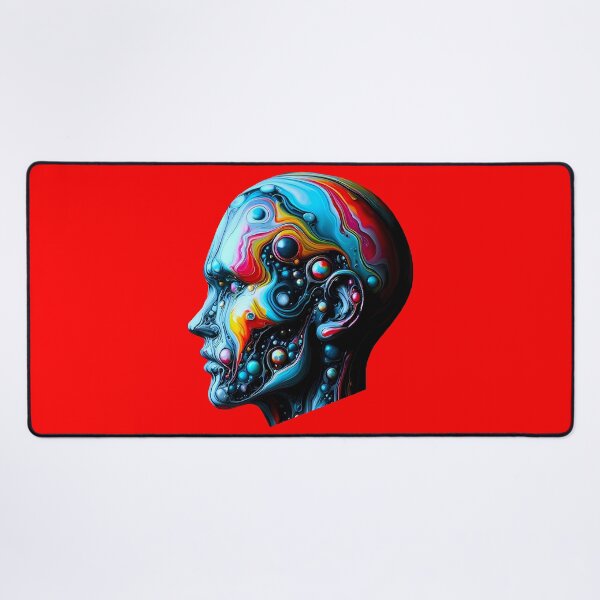 Item preview, Head in colored abstract fluid art designed and sold by AD-Digital-Art.