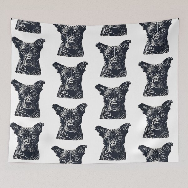 Item preview, Dog, drawn in lino print style designed and sold by piotrkalisz73.