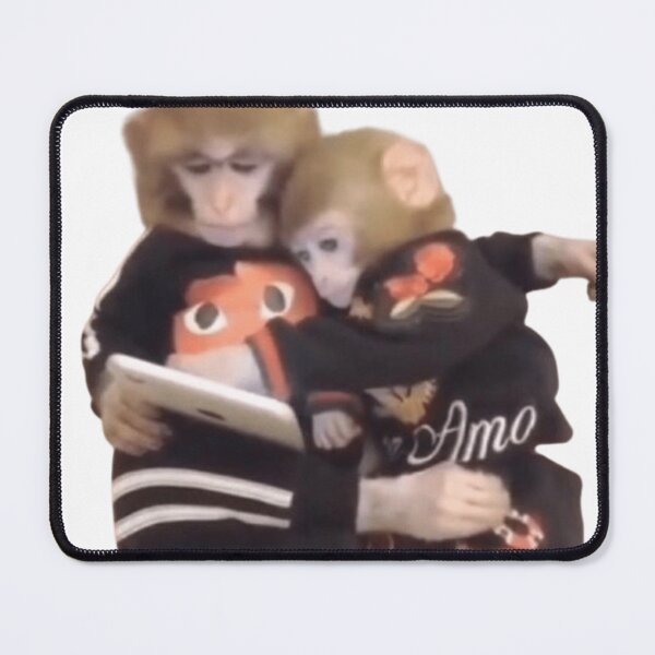 Item preview, two monkeys using an ipad meme designed and sold by monkey zone.