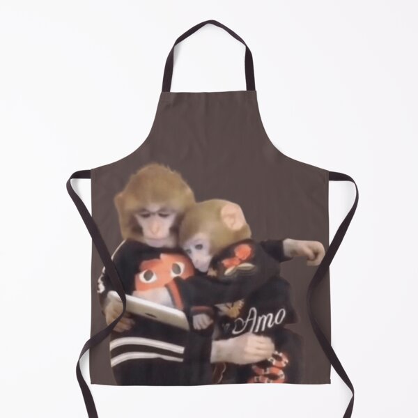 Item preview, two monkeys using an ipad meme designed and sold by monkey zone.