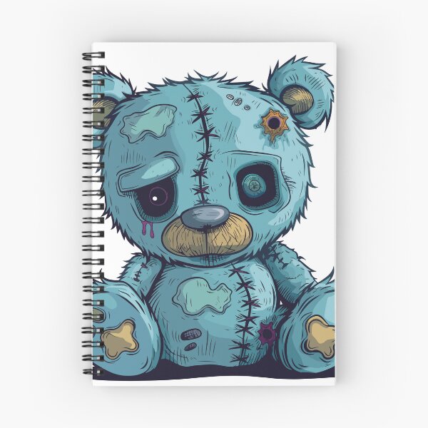 Item preview, Blue Zombie Teddy Bear for Goth Kids - Unique Plush, Quirky Gift, Adorable Undead designed and sold by Dimokaya Clothing Co..