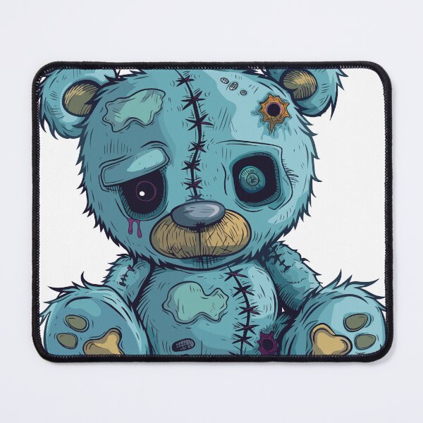 Item preview, Blue Zombie Teddy Bear for Goth Kids - Unique Plush, Quirky Gift, Adorable Undead designed and sold by Dimokaya Clothing Co..