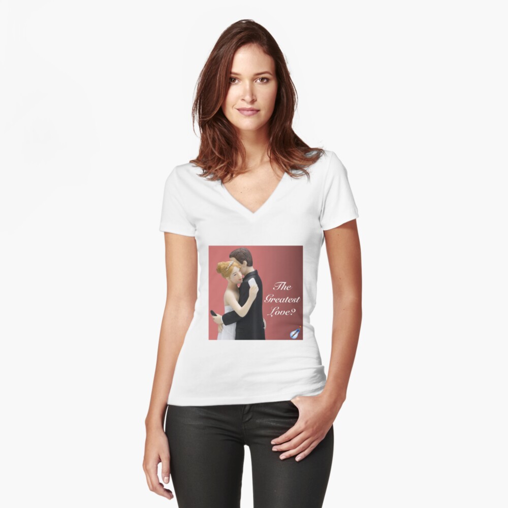 Item preview, Fitted V-Neck T-Shirt designed and sold by Mindcite.