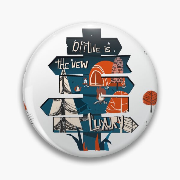 Item preview, Camping illustration 'Offline is the new luxury' designed and sold by artofprimavera.