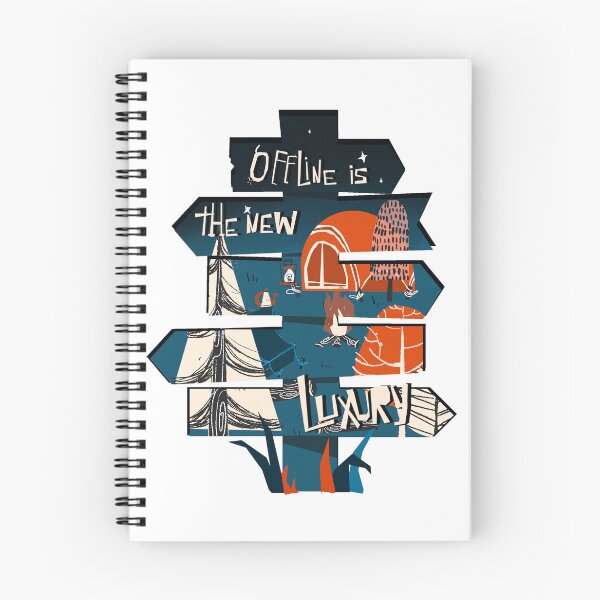 Item preview, Camping illustration 'Offline is the new luxury' designed and sold by artofprimavera.