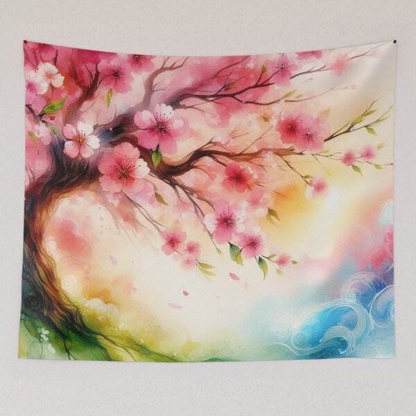 Item preview, Watercolor Cherry Blossom Tree designed and sold by HarmonyandSage.
