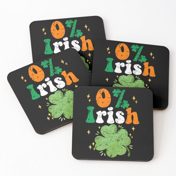 Item preview, Funny Groovy Zero Percent Irish Shamrock, Happy St. Patrick's Day  designed and sold by ArtByKatti.