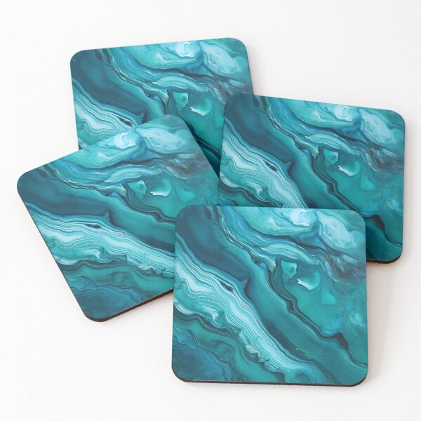 Item preview, Abstract Art Blue Turquoise Stone Design Nature Print  designed and sold by fluffstuffgifts.
