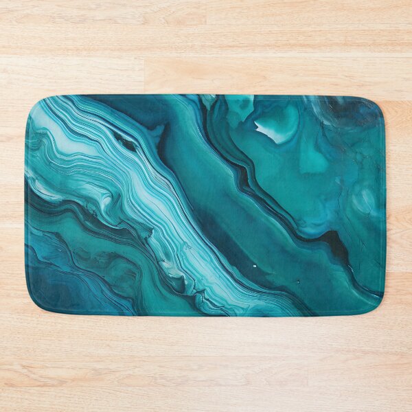 Item preview, Abstract Art Blue Turquoise Stone Design Nature Print  designed and sold by fluffstuffgifts.