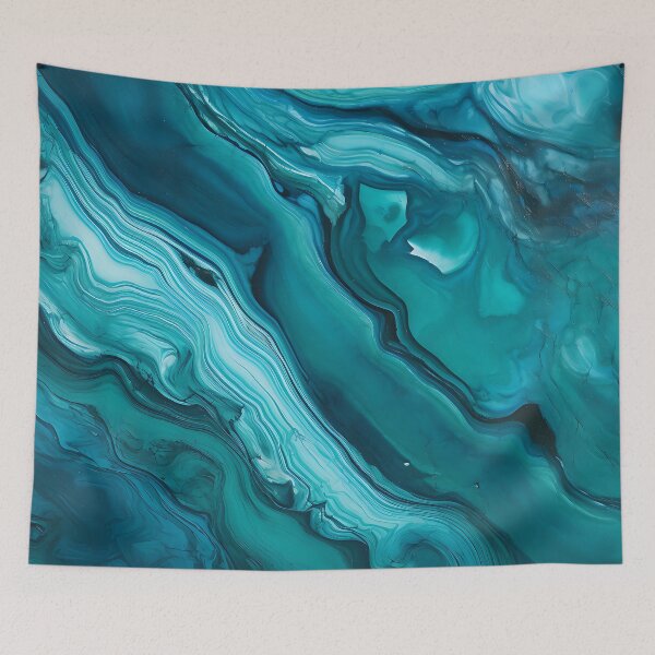 Item preview, Abstract Art Blue Turquoise Stone Design Nature Print  designed and sold by fluffstuffgifts.