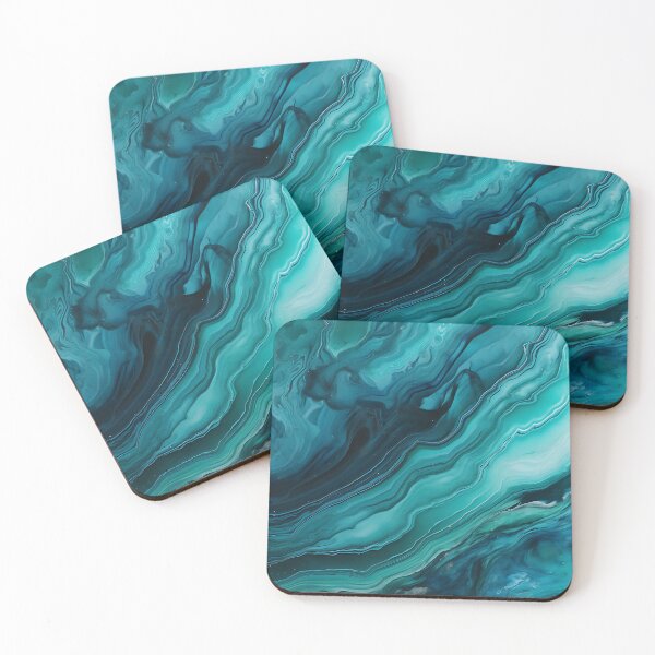 Item preview, Abstract Art Blue Turquoise Stone Design Nature Print  designed and sold by fluffstuffgifts.
