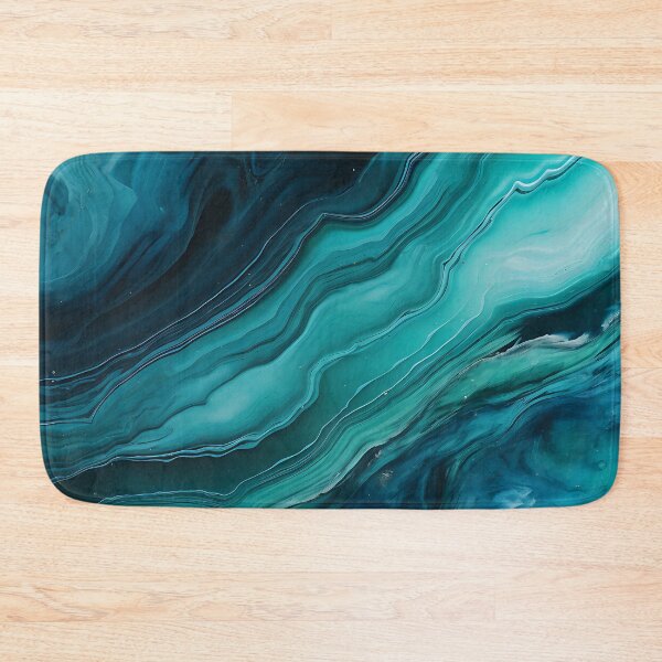 Item preview, Abstract Art Blue Turquoise Stone Design Nature Print  designed and sold by fluffstuffgifts.