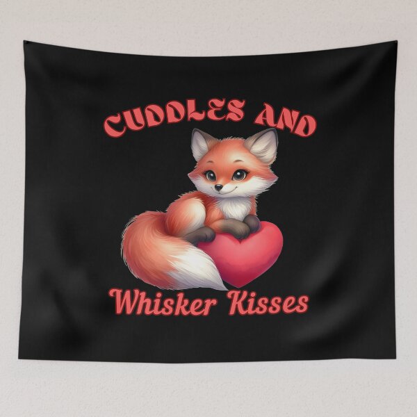 Item preview, Cuddles and Whisker Kisses. retro fox designed and sold by FoxVibes.