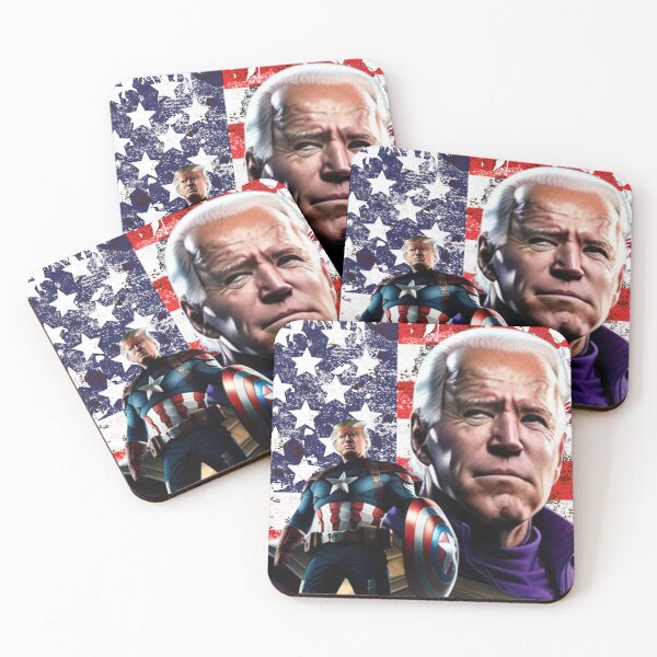 Item preview, Captain Donald Trump VS Thanos Biden #12 Trumps New America designed and sold by CaptainTrump.