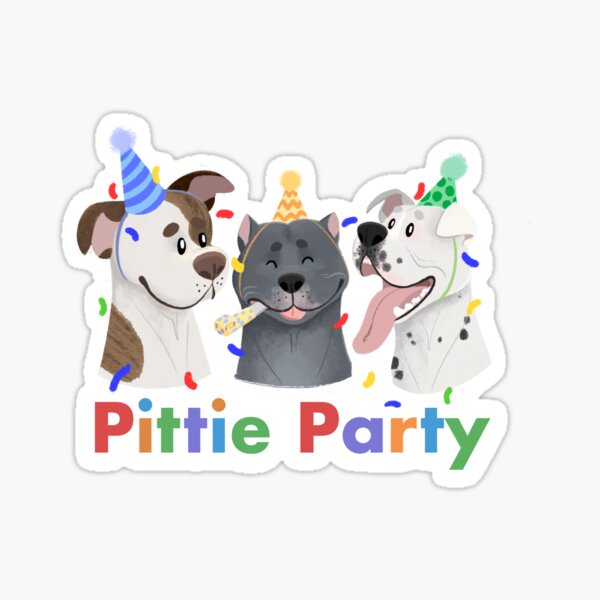Item preview, Pittie Party designed and sold by stinkybrowndogs.