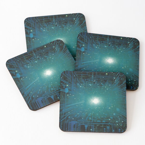 Item preview, Electric Dreams: Blue Glow and Futuristic Circuitry Art designed and sold by 51sho.