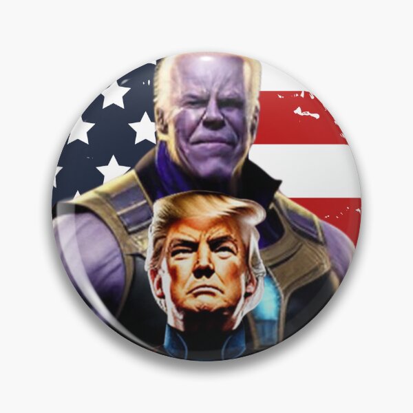 Item preview, Captain Donald Trump VS Thanos Biden #14 Trumps New America designed and sold by CaptainTrump.