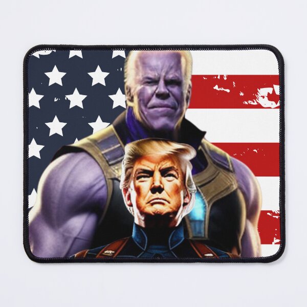 Item preview, Captain Donald Trump VS Thanos Biden #14 Trumps New America designed and sold by CaptainTrump.