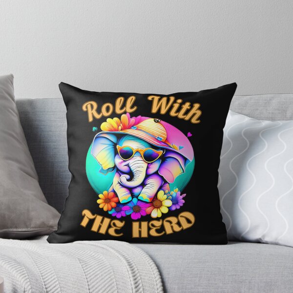 Item preview, Roll With The Herd. funny elephant designed and sold by ElephantVibes.