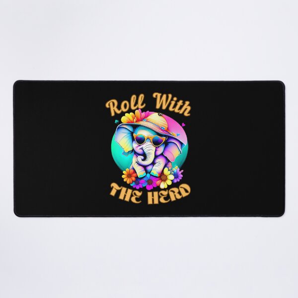Item preview, Roll With The Herd. funny elephant designed and sold by ElephantVibes.