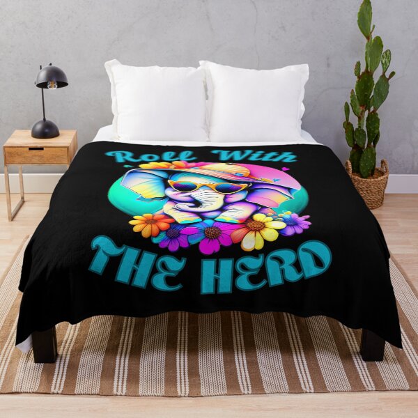 Item preview, Roll With The Herd. colorful elephant designed and sold by ElephantVibes.
