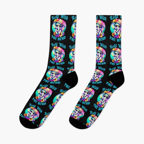 Item preview, Roll With The Herd. colorful elephant designed and sold by ElephantVibes.