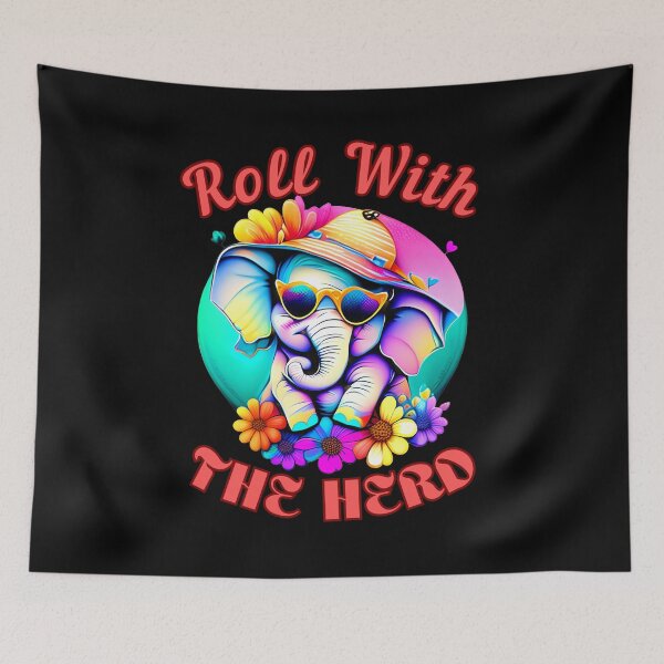 Item preview, Roll With The Herd. elephant head designed and sold by ElephantVibes.