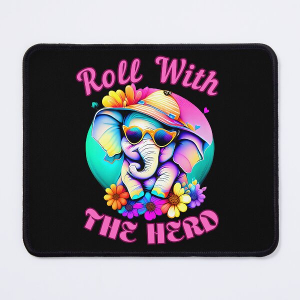 Item preview, Roll With The Herd. elephant face designed and sold by ElephantVibes.