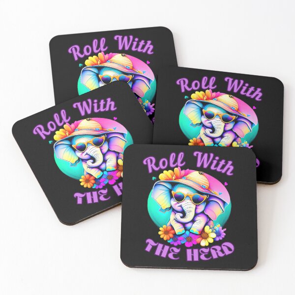 Item preview, Roll With The Herd. elephant portrait designed and sold by ElephantVibes.