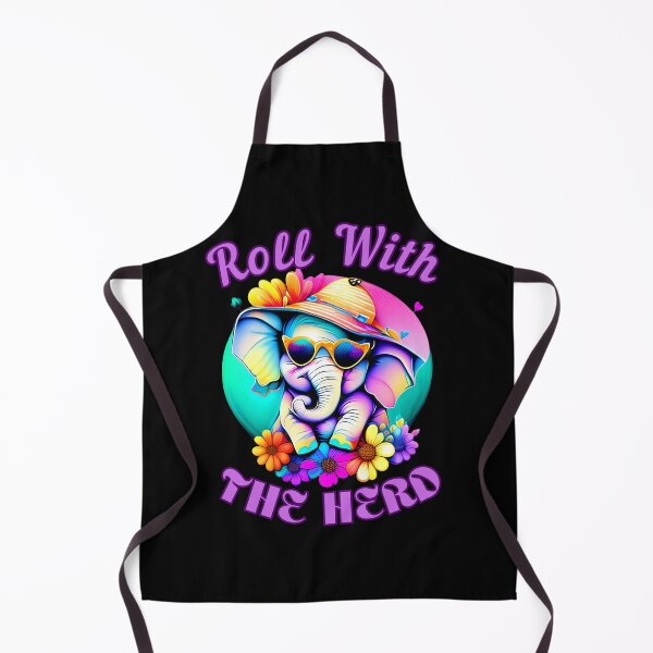 Item preview, Roll With The Herd. elephant portrait designed and sold by ElephantVibes.