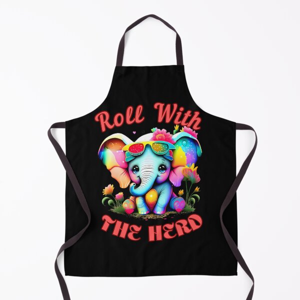 Item preview, Roll With The Herd. elephant saying designed and sold by ElephantVibes.