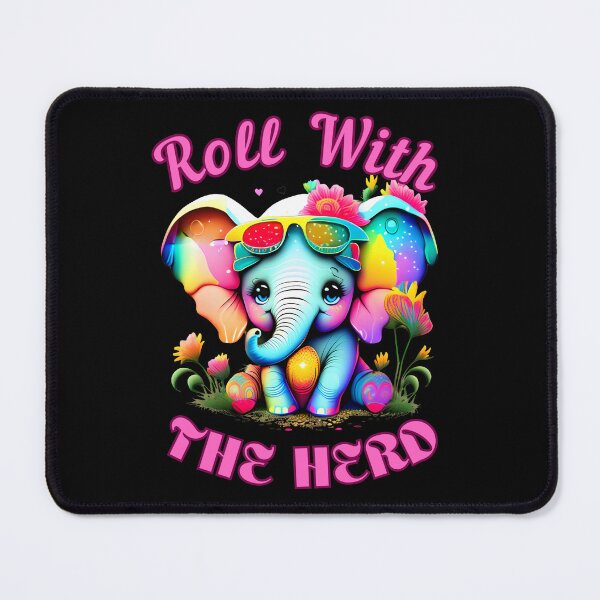 Item preview, Roll With The Herd. elephant quote designed and sold by ElephantVibes.