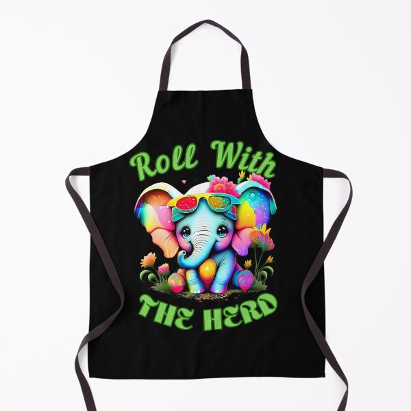 Item preview, Roll With The Herd Flower elephant designed and sold by ElephantVibes.