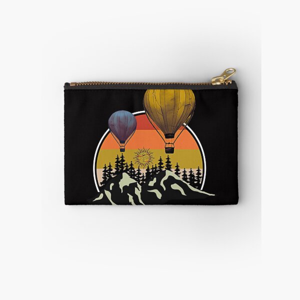 Item preview, Two Hot Air Balloons Over the Mountains - Vintage designed and sold by HausKatz.