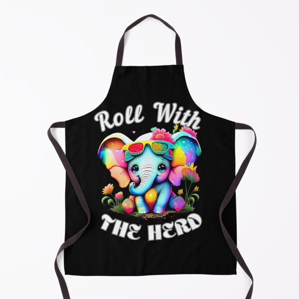 Item preview, Roll With The Herd. watercolor elephant designed and sold by ElephantVibes.