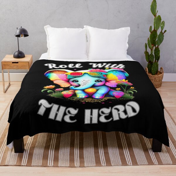 Item preview, Roll With The Herd. watercolor elephant designed and sold by ElephantVibes.