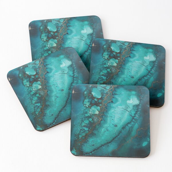 Item preview, Abstract Art Blue Turquoise Stone Design Nature Print  designed and sold by fluffstuffgifts.