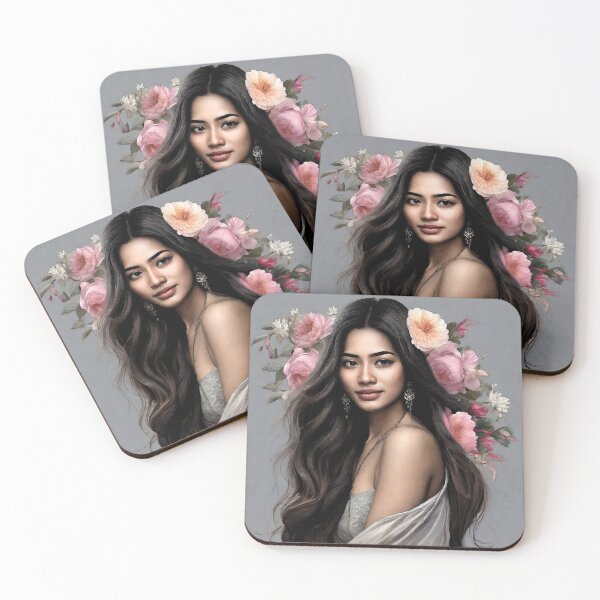 Item preview, 2042  Beautiful Young Women with Flowers in Hair   by Suzy Hager designed and sold by greatgingham.